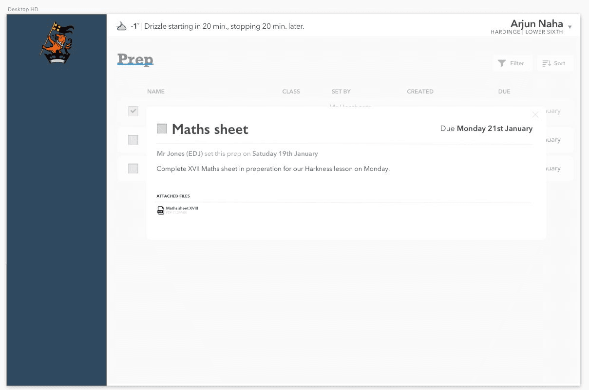 Prep Screen